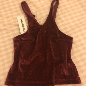 Urban outfitters velvet ribbed tank